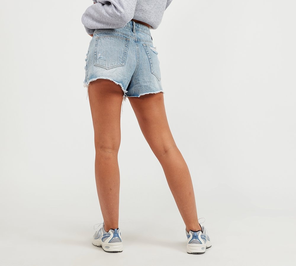 Light wash sales ripped shorts