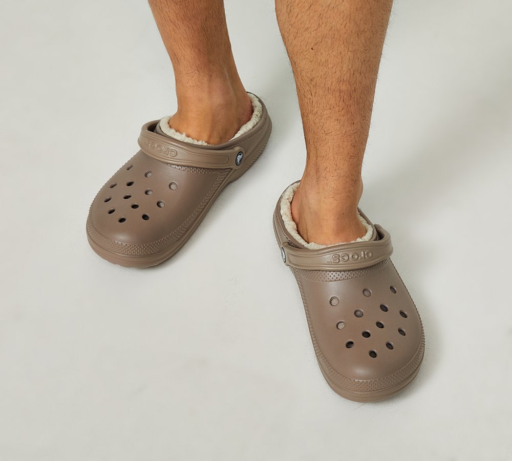Crocs men's and women's classic fuzz lined clog shoe clearance