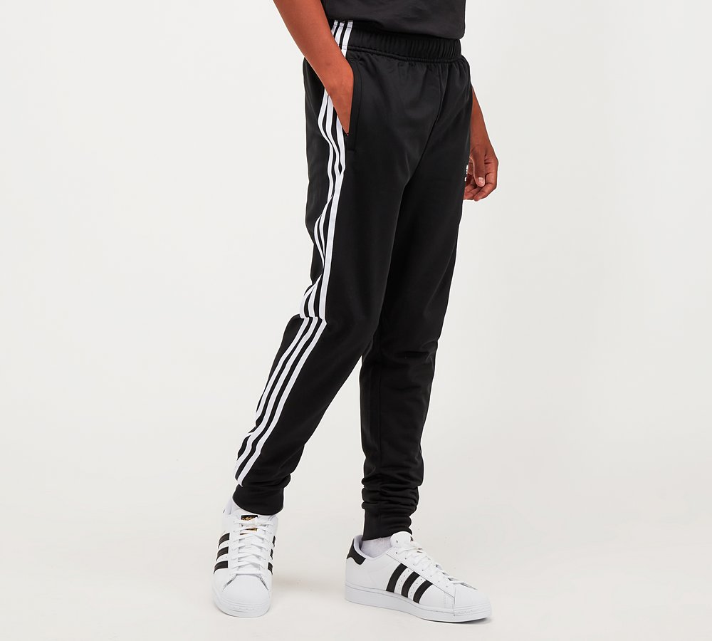 adidas Originals Junior Superstar Track Pant, Black / White