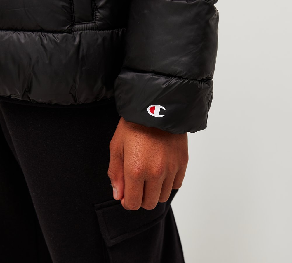 Champion Junior AOP Lined Jacket Black Footasylum