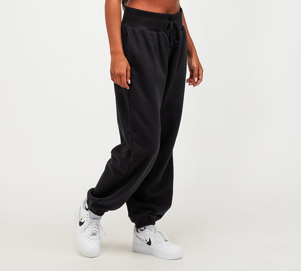 Nike Womens Phoenix Oversized Fleece Pant, Black / Sail