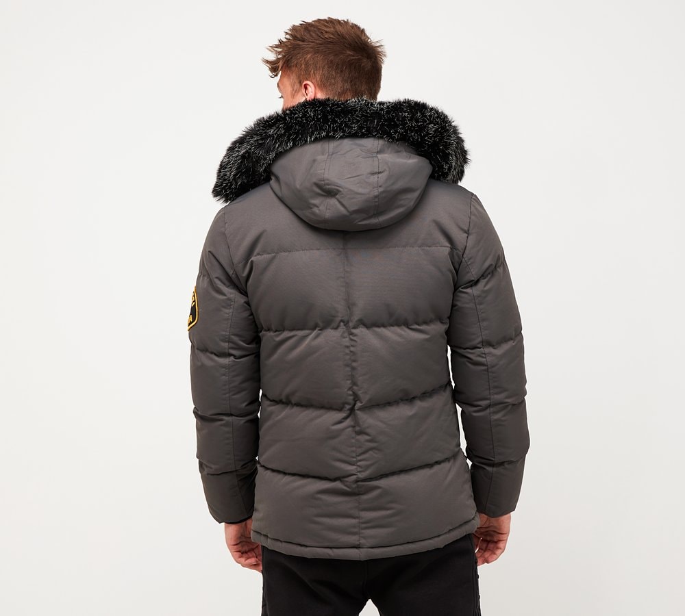 Converse PATCH POCKET PUFFER JACKET Black - Free Delivery with   ! - Clothing Duffel coats Men £ 98.99