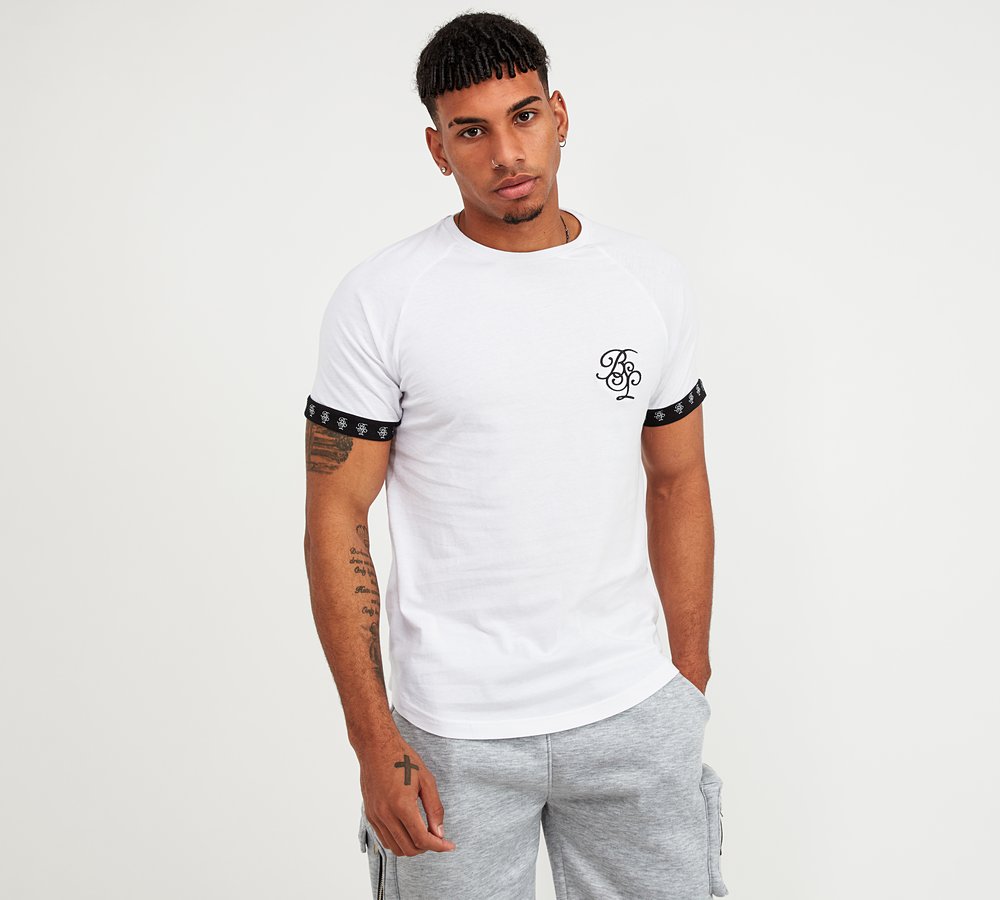 Brave Soul Logo Cuff T-Shirt | White 