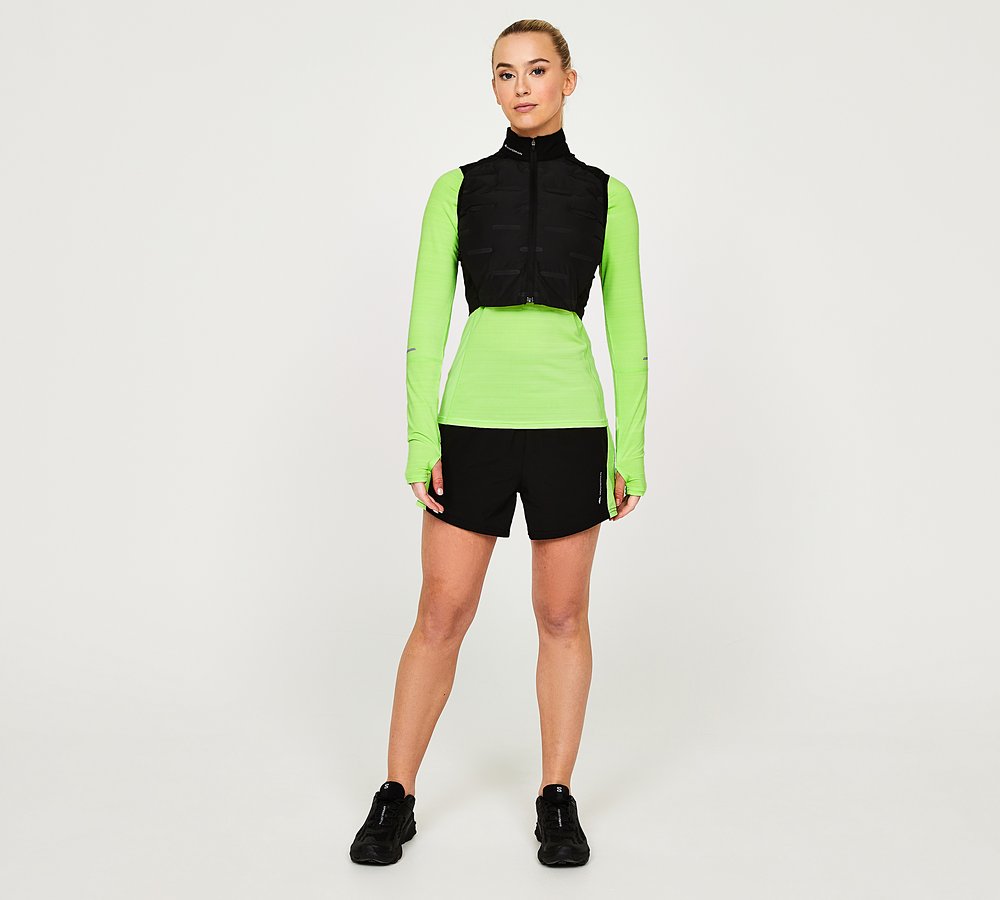 Monterrain Womens Pirin Hybrid Running Crop Down Gilet - Black — photo 2