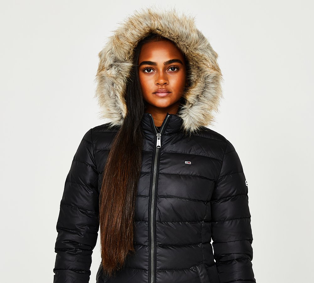 Essential hooded down jacket hotsell