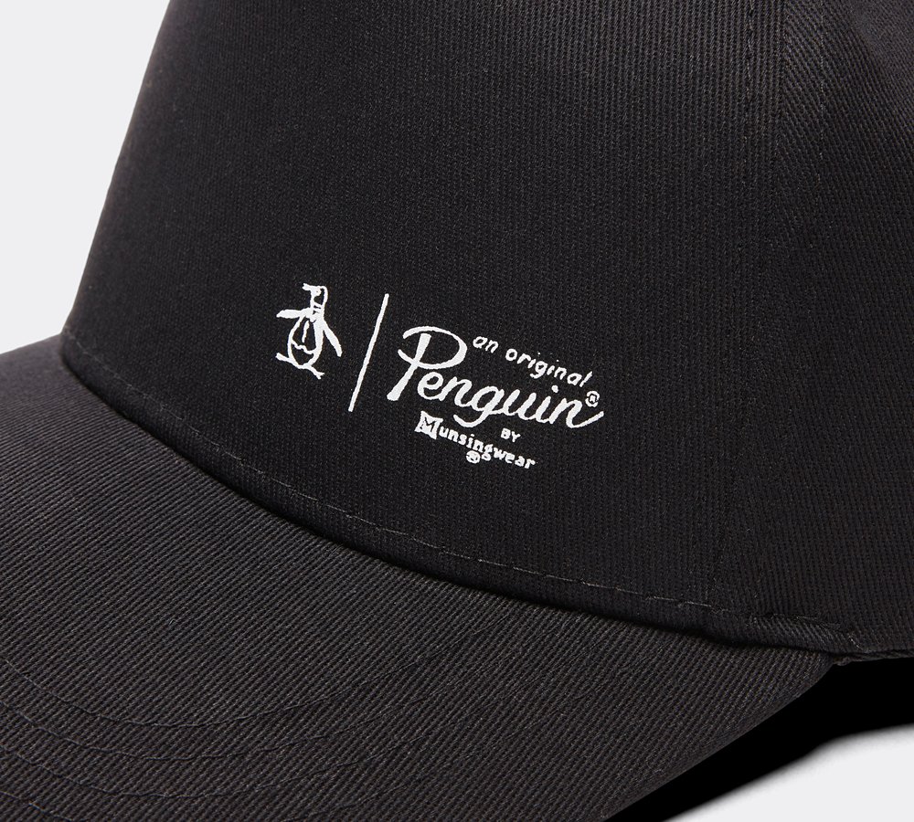 Original Penguin Basic 6 Panel Cap - Black - Size - One Size