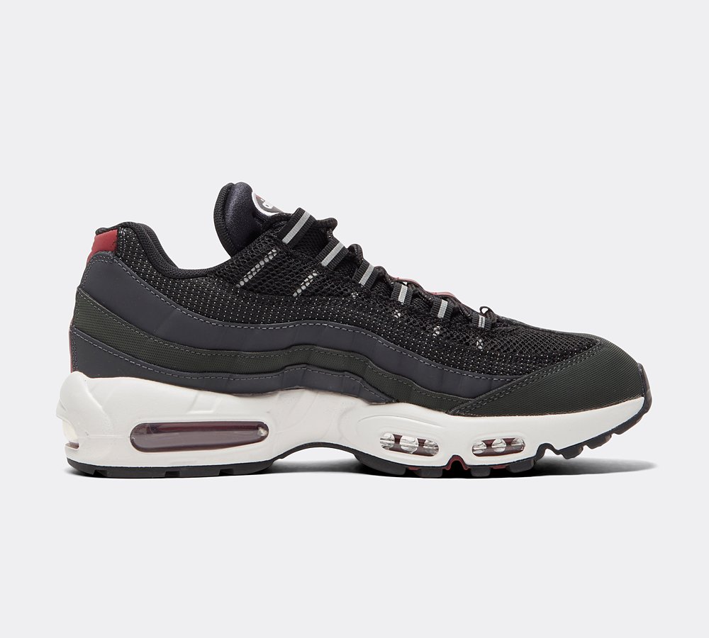 Nike Air Max 95 Essential Trainer Anthracite Black Team Red