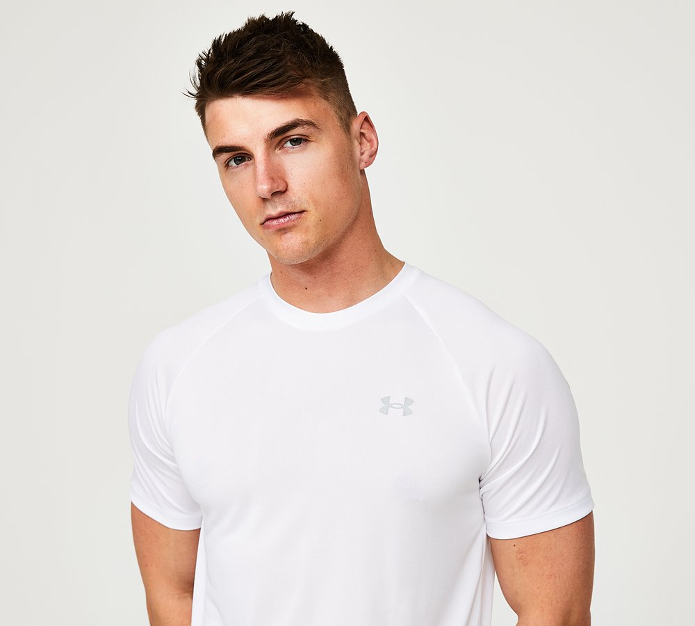 Under Armour UA Tech Reflective Short Sleeved T-Shirt, White / Reflective