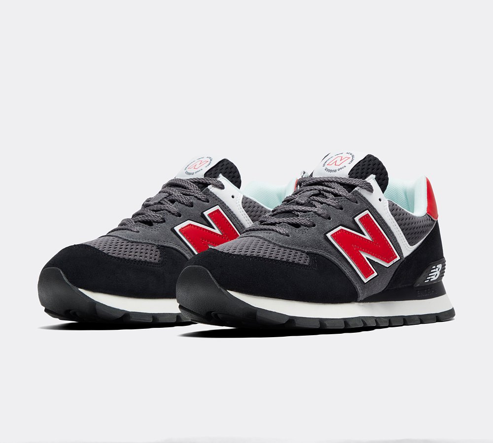 New balance 574 deals black and red