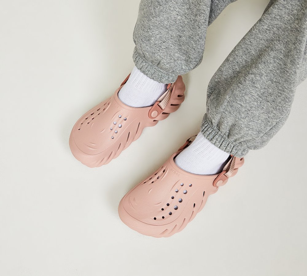Crocs Junior Echo Clog Pink Clay Footasylum