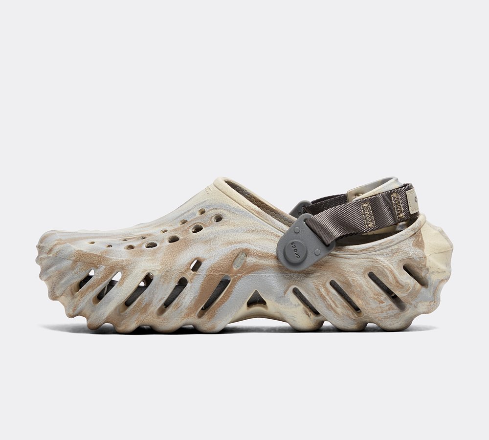 Crocs Junior Echo Clog Bone Multi Footasylum