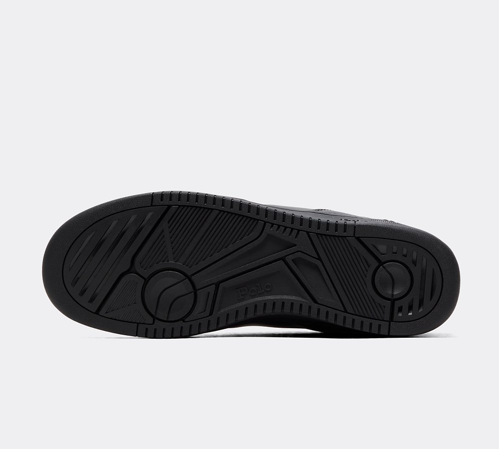 Polo Ralph Lauren Masters Court Trainer Black Black White