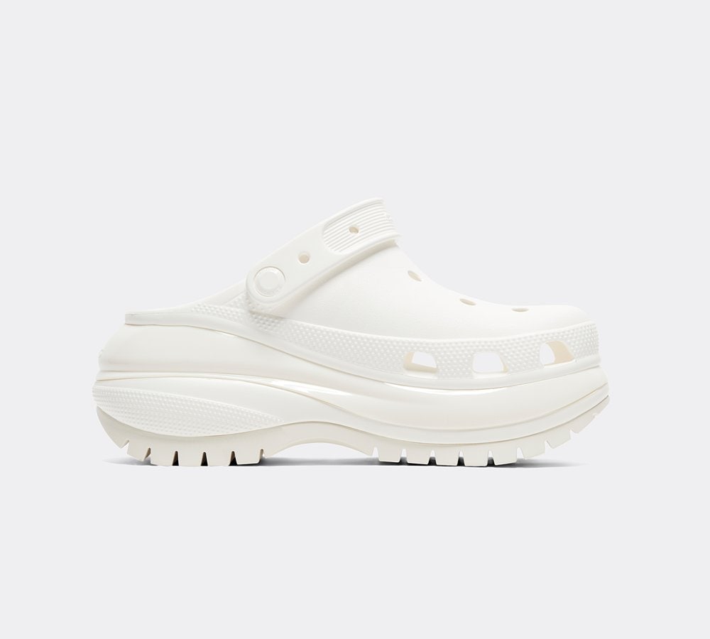 Crocs Womens Classic Mega Crush Clog White Footasylum