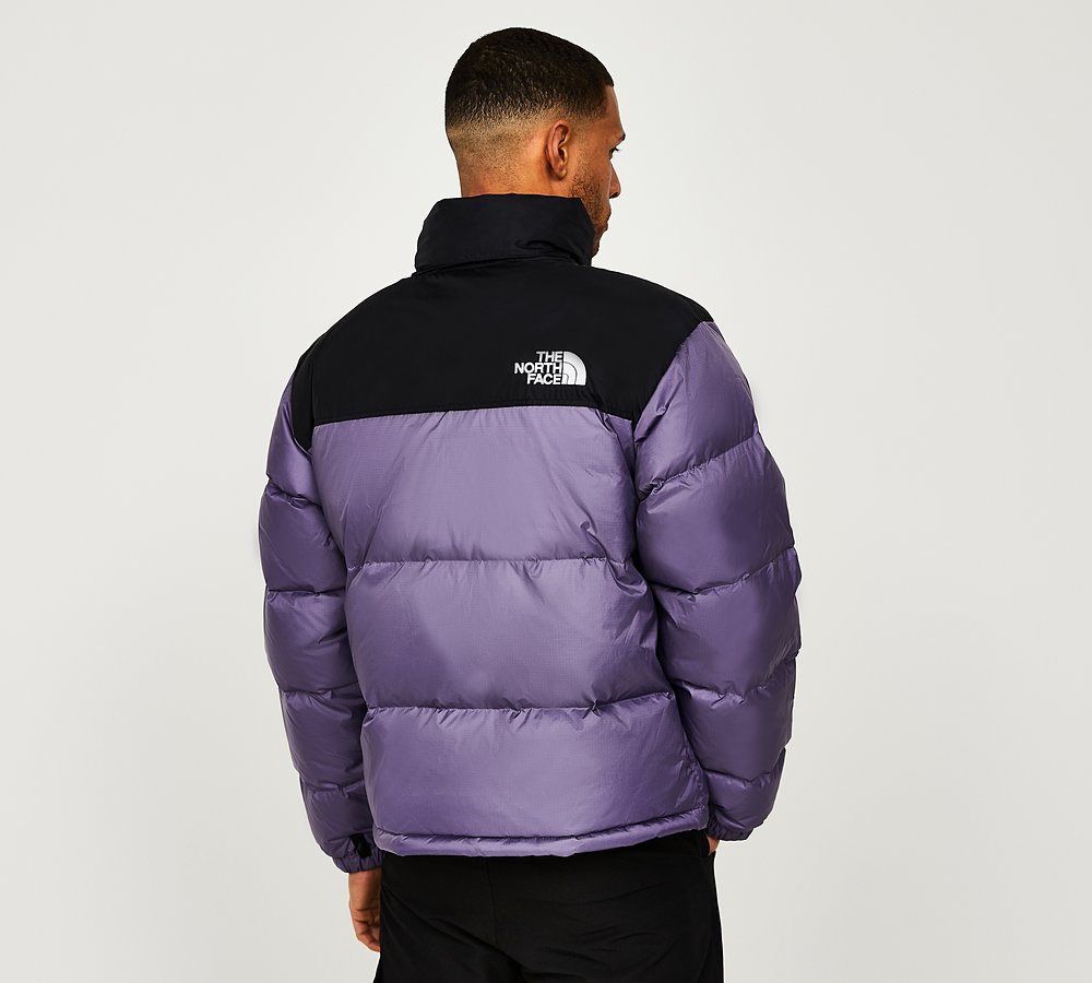 Purple nuptse shop north face jacket