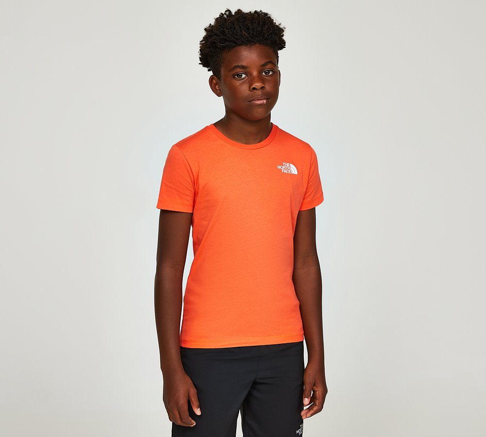 The north face orange t shirt sales