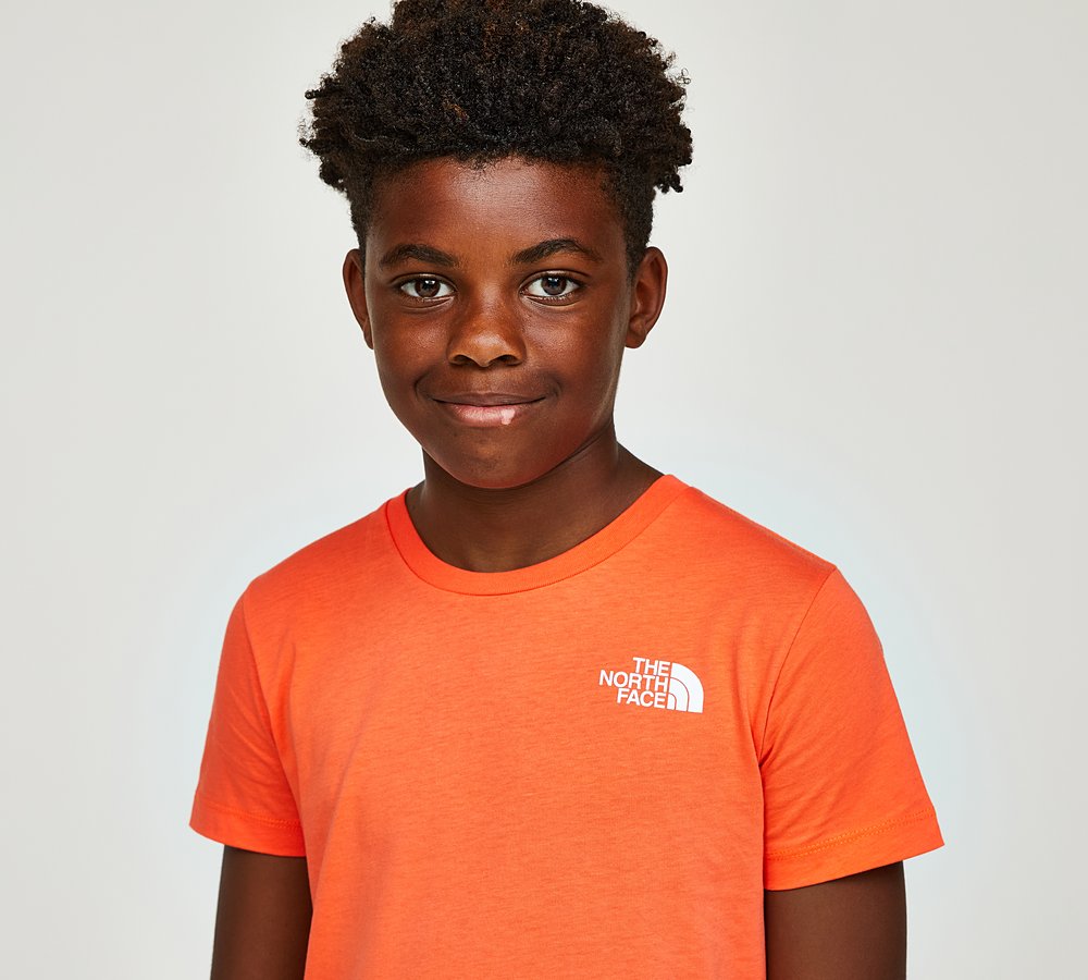 The north face orange t shirt sales