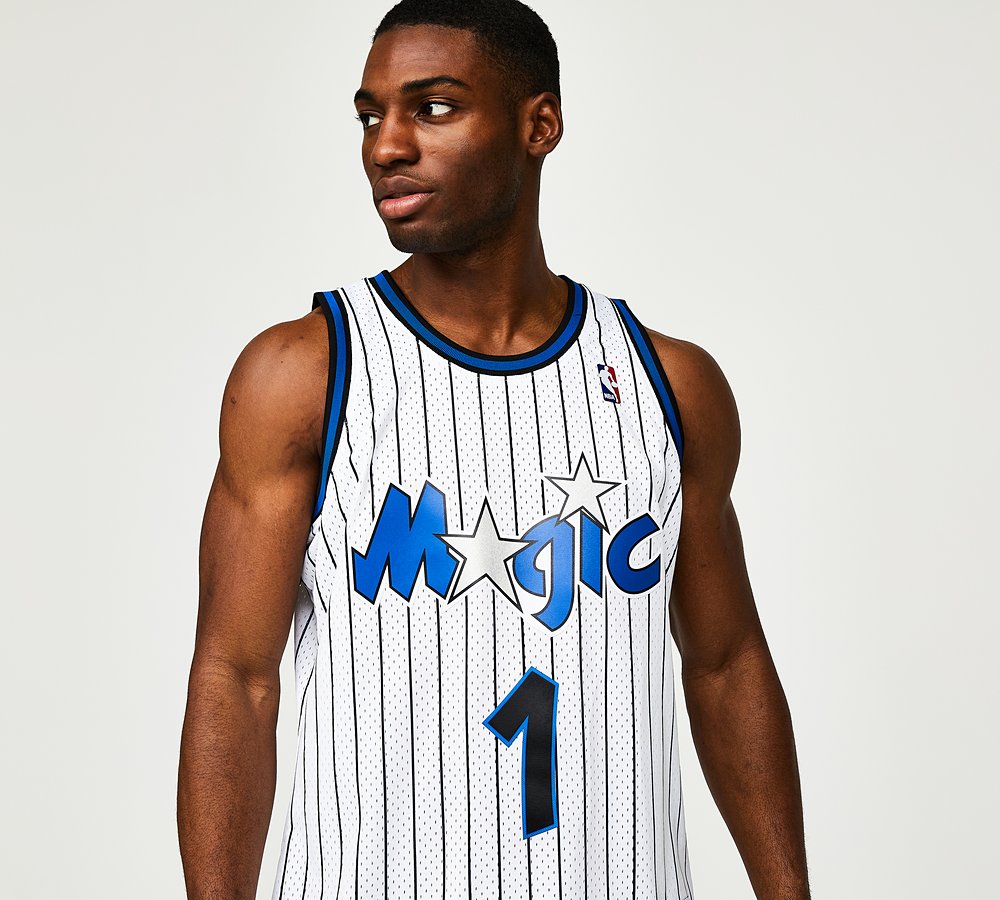Mitchell and Ness Orlando Magic 1993 94 Hardaway Swingman Jersey White Pinstripe Footasylum