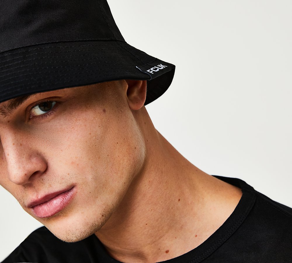 French Connection Bucket Hat, Black