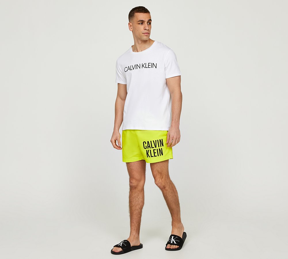 Calvin klein on sale swim shorts yellow