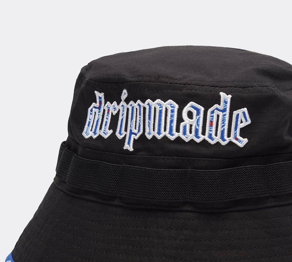 Dripmade Dissenter Bucket Hat | Black / Blue | Footasylum