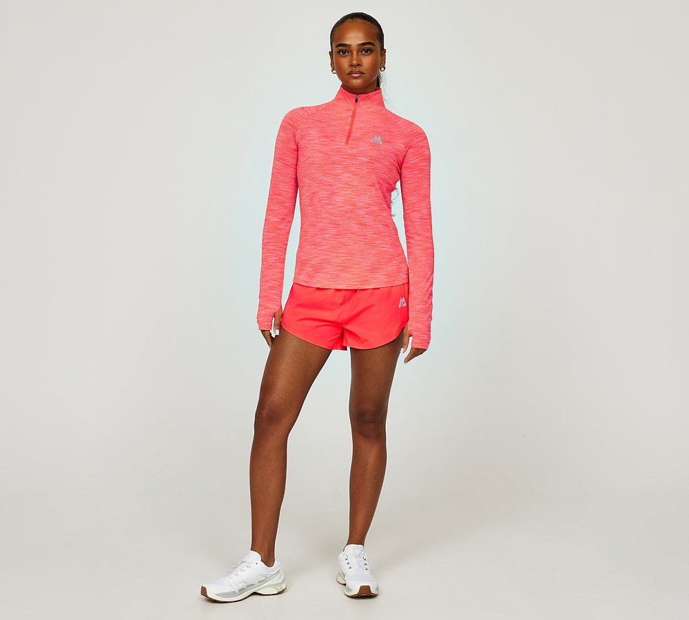 Montirex Womens Trail 2.0 Quarter Zip Top - Pink - Size M - Pink