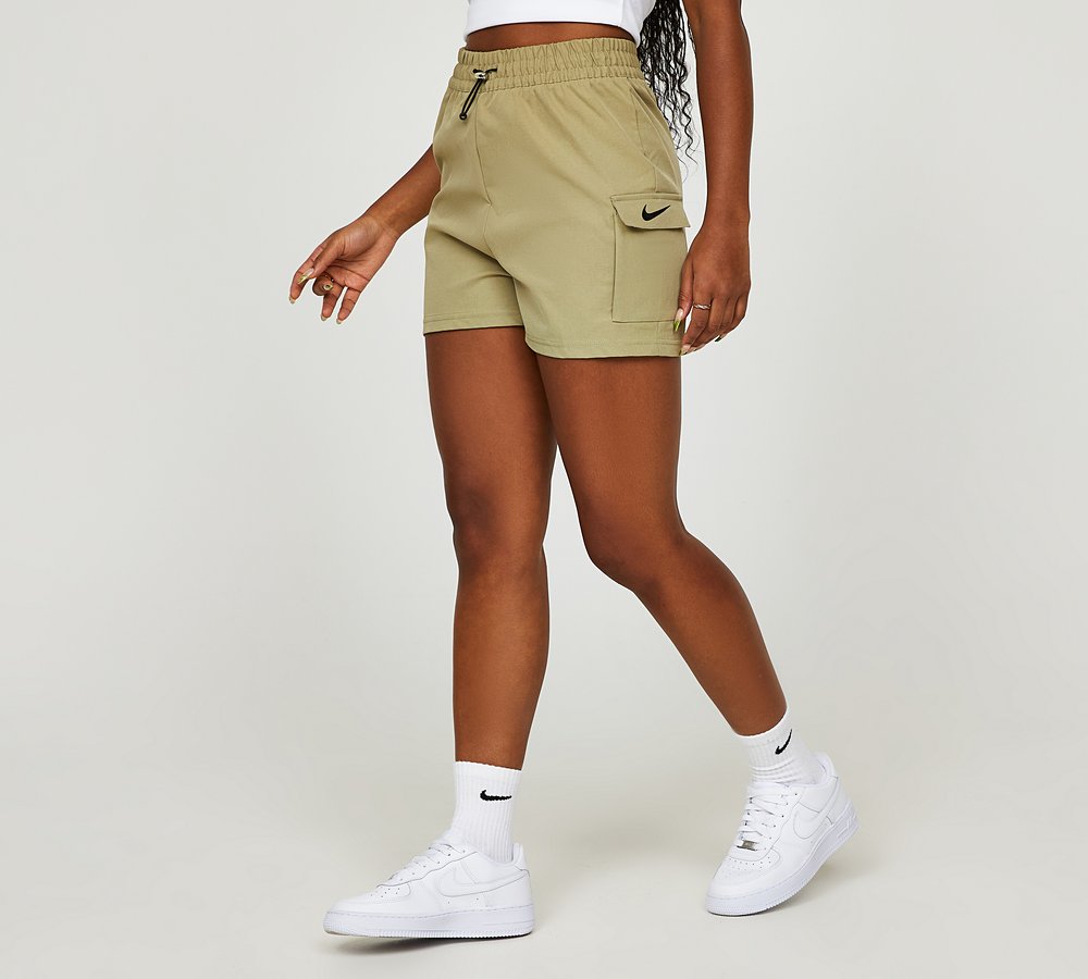 Womens Essential Woven High Rise Short