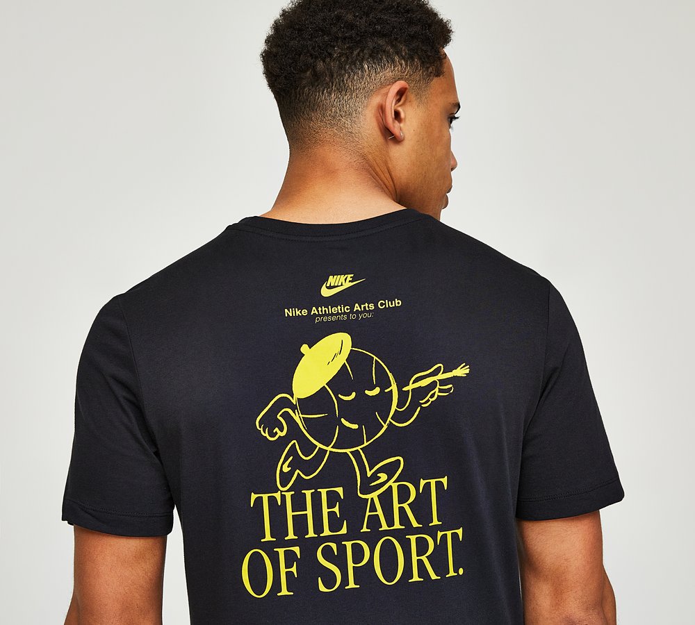 Nike Art Is Sport LBR T-Shirt | Black / Yellow | Footasylum