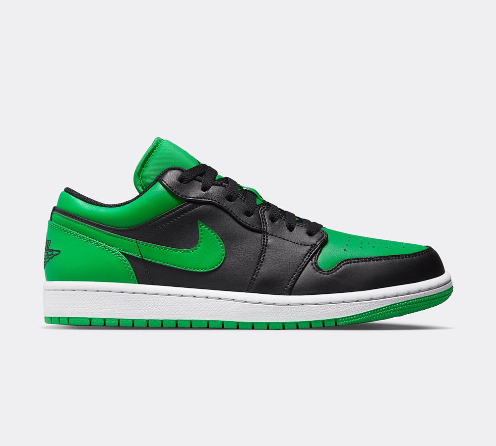 Jordan Air Jordan 1 Low Trainer Black Lucky Green White