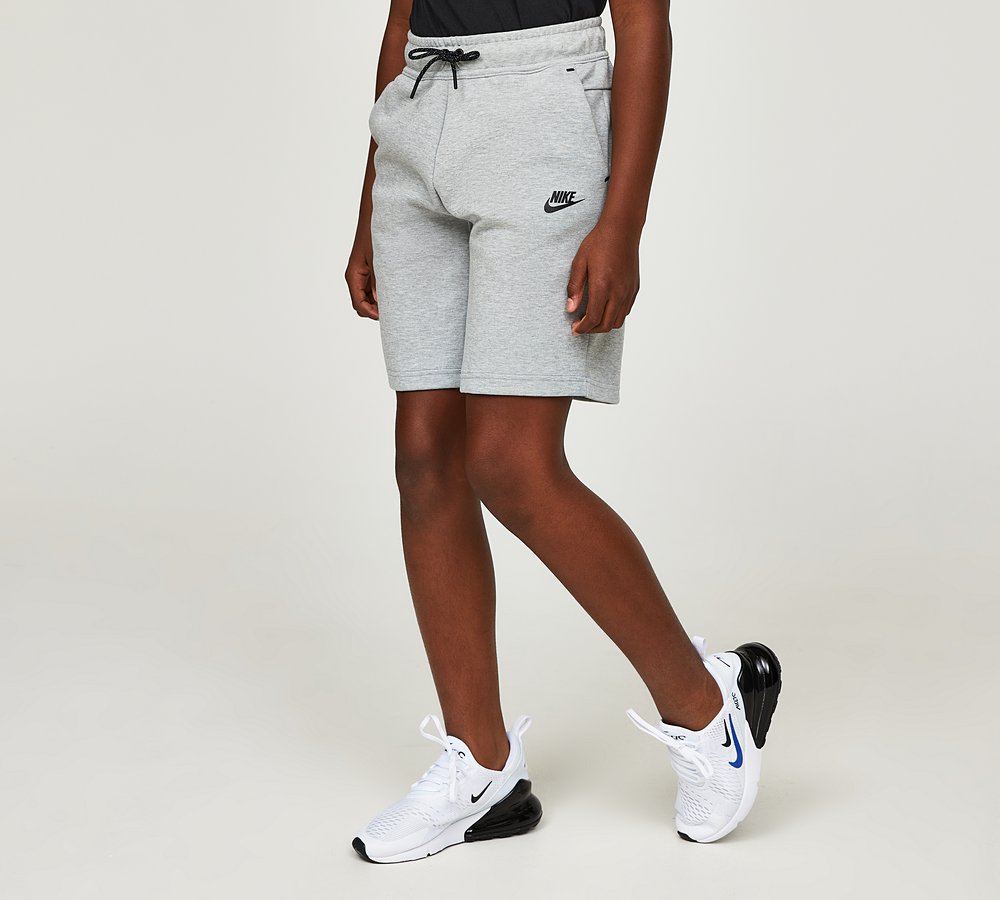 Nike Junior Tech Fleece Short Dark Grey Heather Footasylum