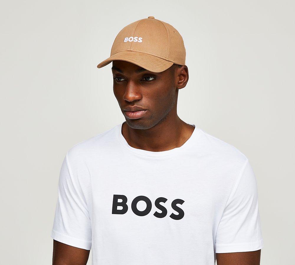 BOSS Zed Baseball Cap | Medium Beige / White | Footasylum