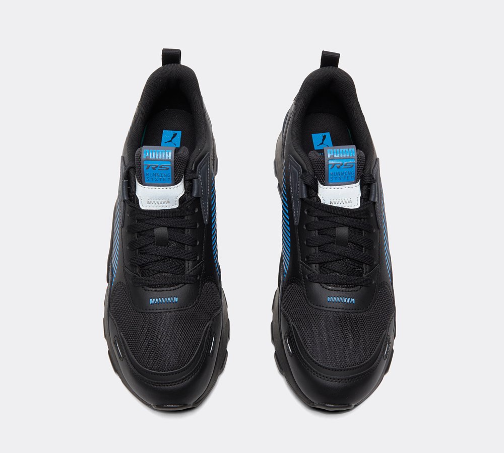 Puma RS 3.0 Essential Trainer Black Ultra Blue Footasylum