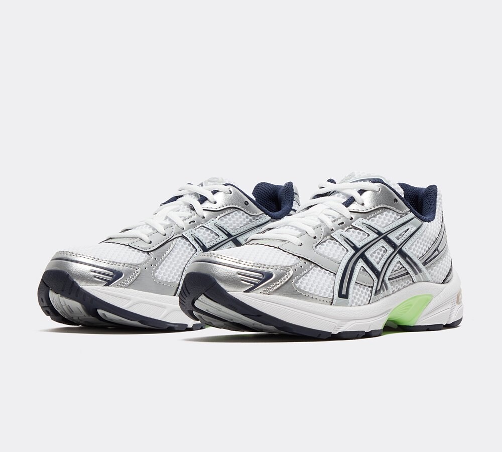 Asics Womens Gel 1130 Trainer White Mid Grey Bright Lime