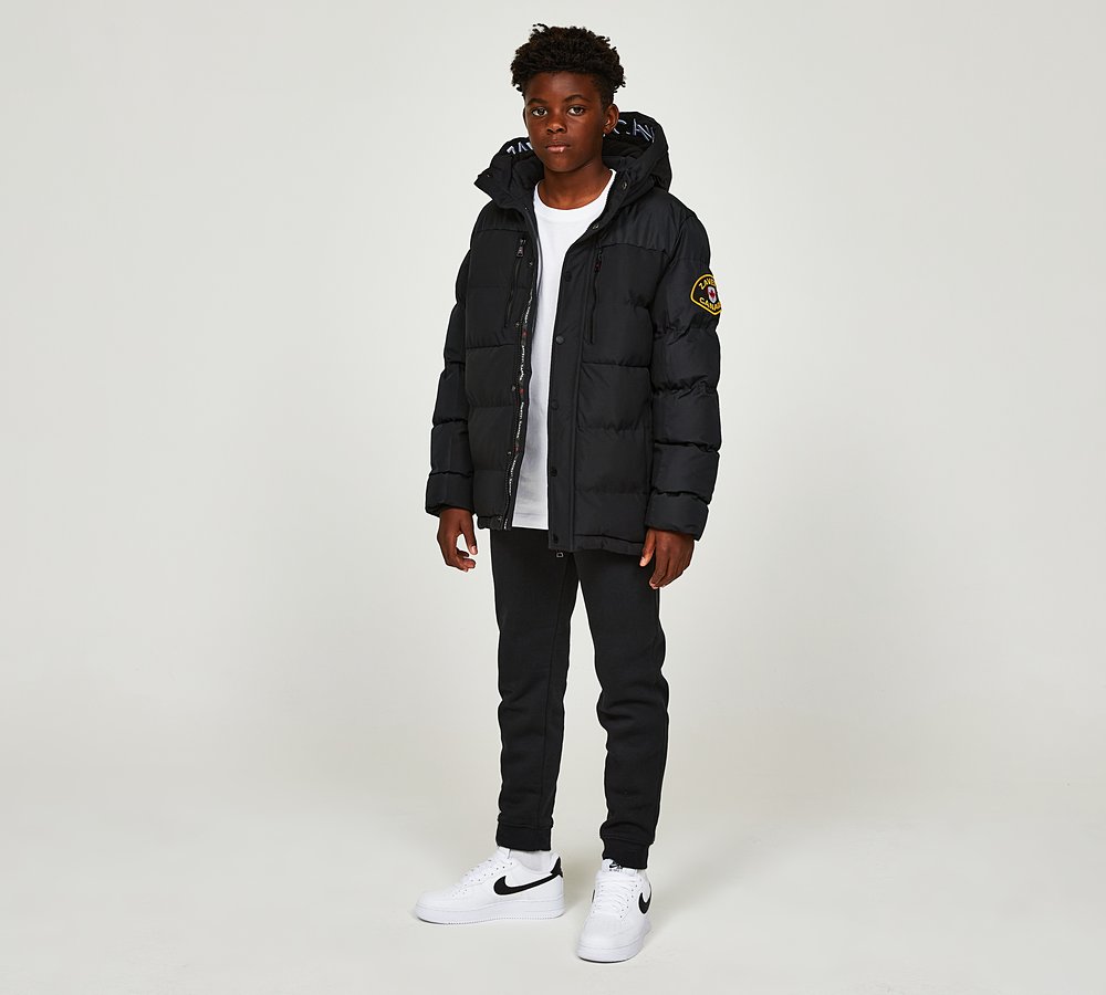 Zavetti Canada Junior Raffino Puffer Jacket Jet Black Footasylum