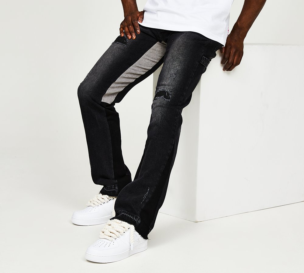 Mens black outlet flare jeans