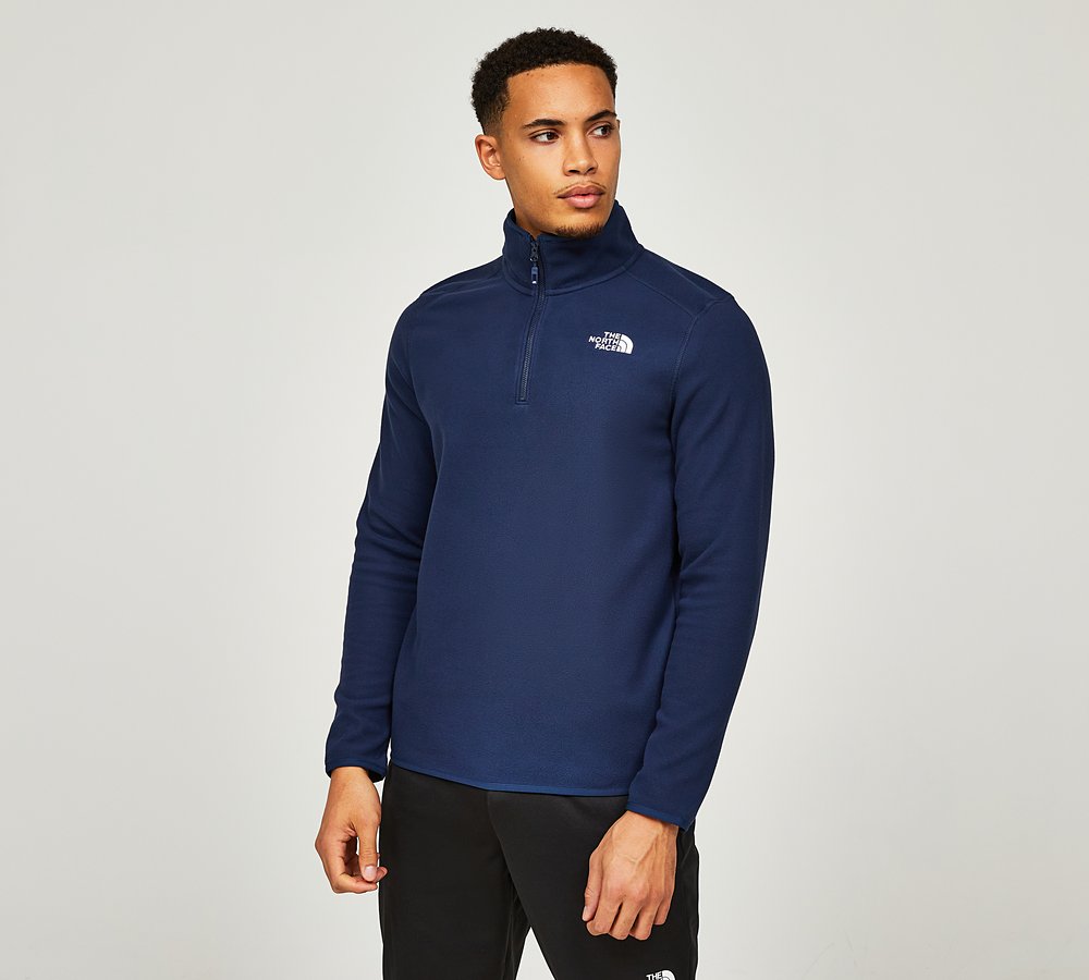 The North Face 100 Glacier Quarter Zip Fleece, Summit Navy