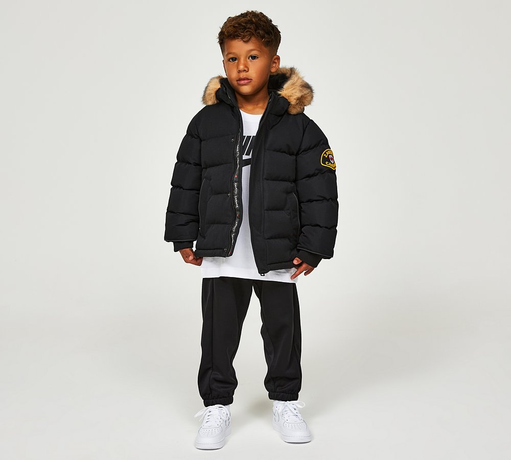 Zavetti Canada Nursery Oshawa 2.0 Puffer Parka Jacket Jet Black Footasylum