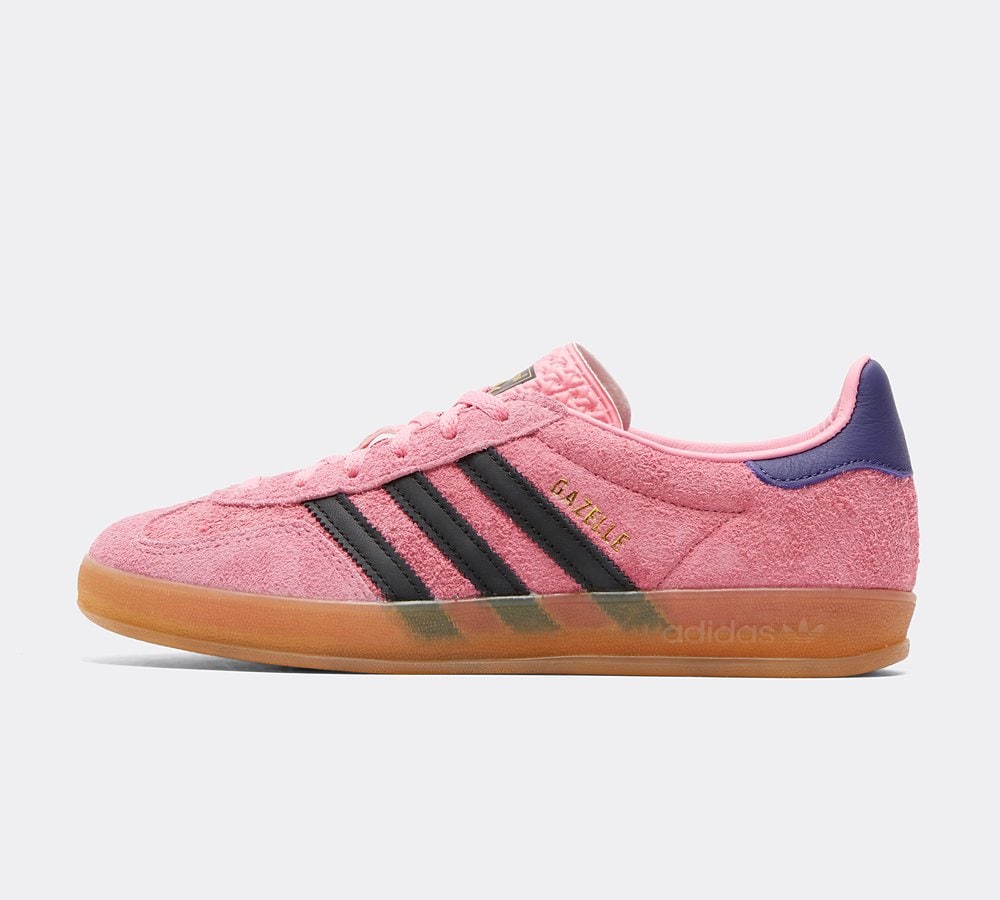 adidas Originals Womens Gazelle Indoor Trainer Bliss Pink Core Black Collegate Purple Footasylum