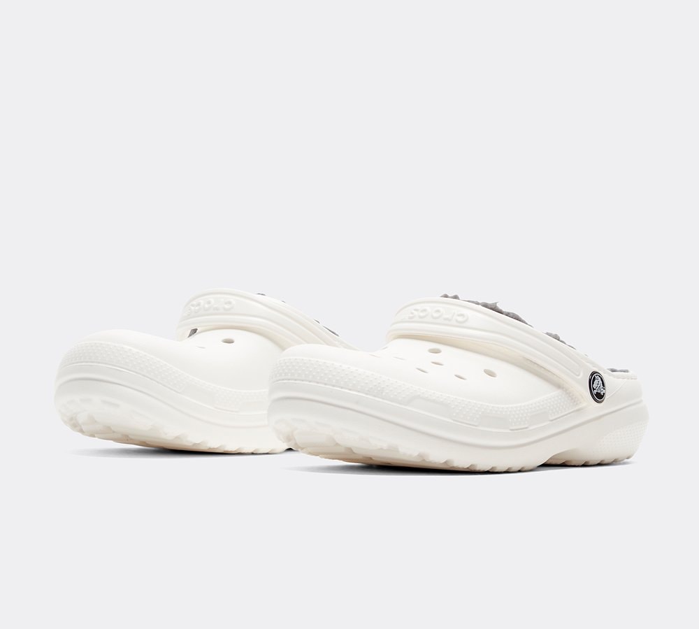 Classic lined on sale crocs white