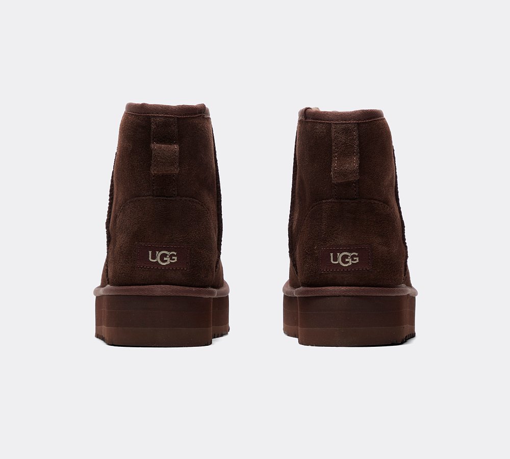 Ugg Junior Classic Mini Platform Boot Burnt Cedar Footasylum