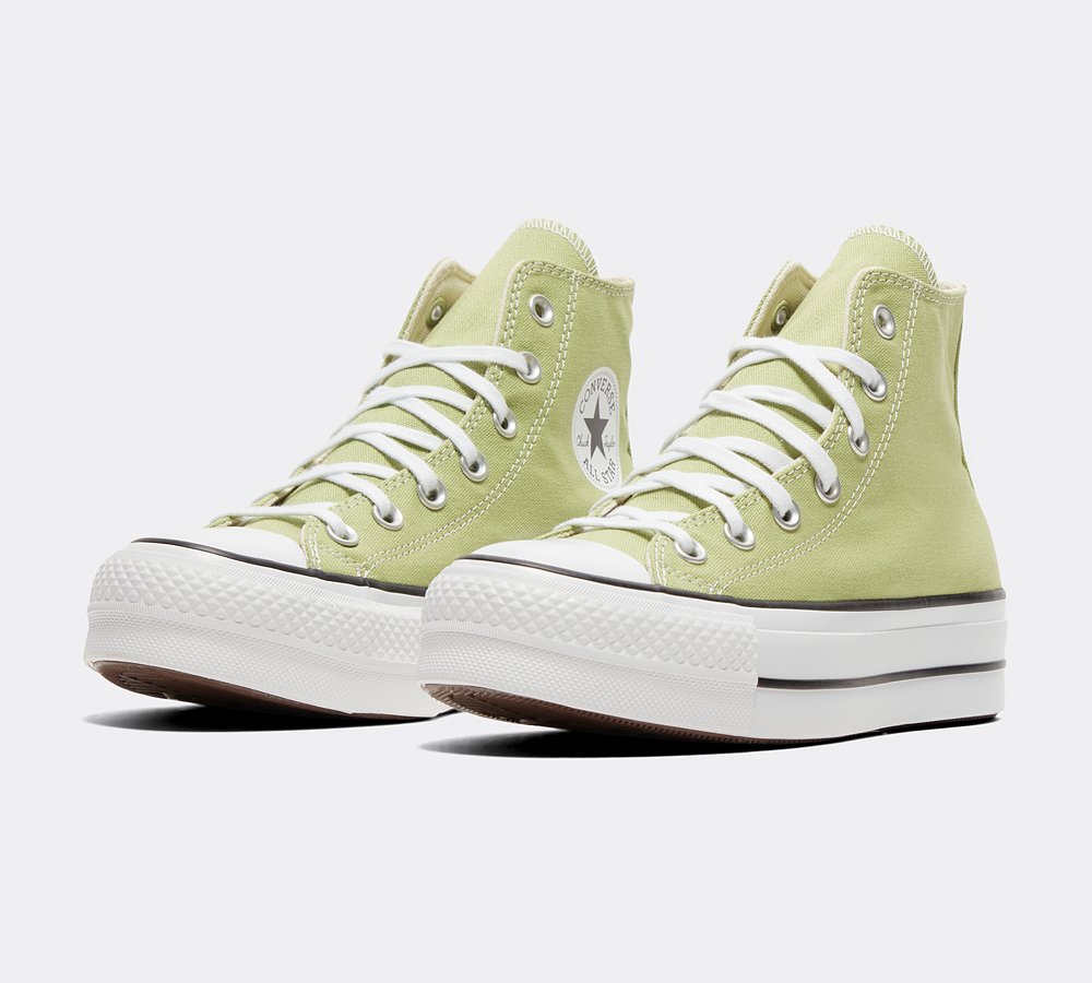 Converse Womens Chuck Taylor All Star Lift Hi Trainer Vitality Green White Black Footasylum