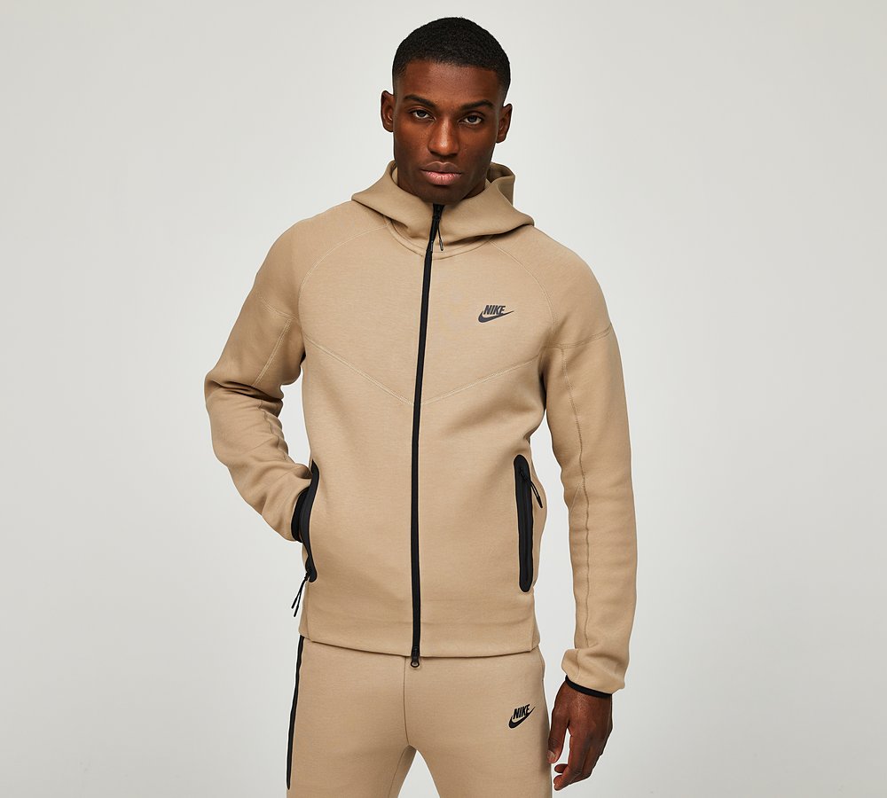 Nike Tech Fleece Windrunner Full Zip Hoodie, KHAKI