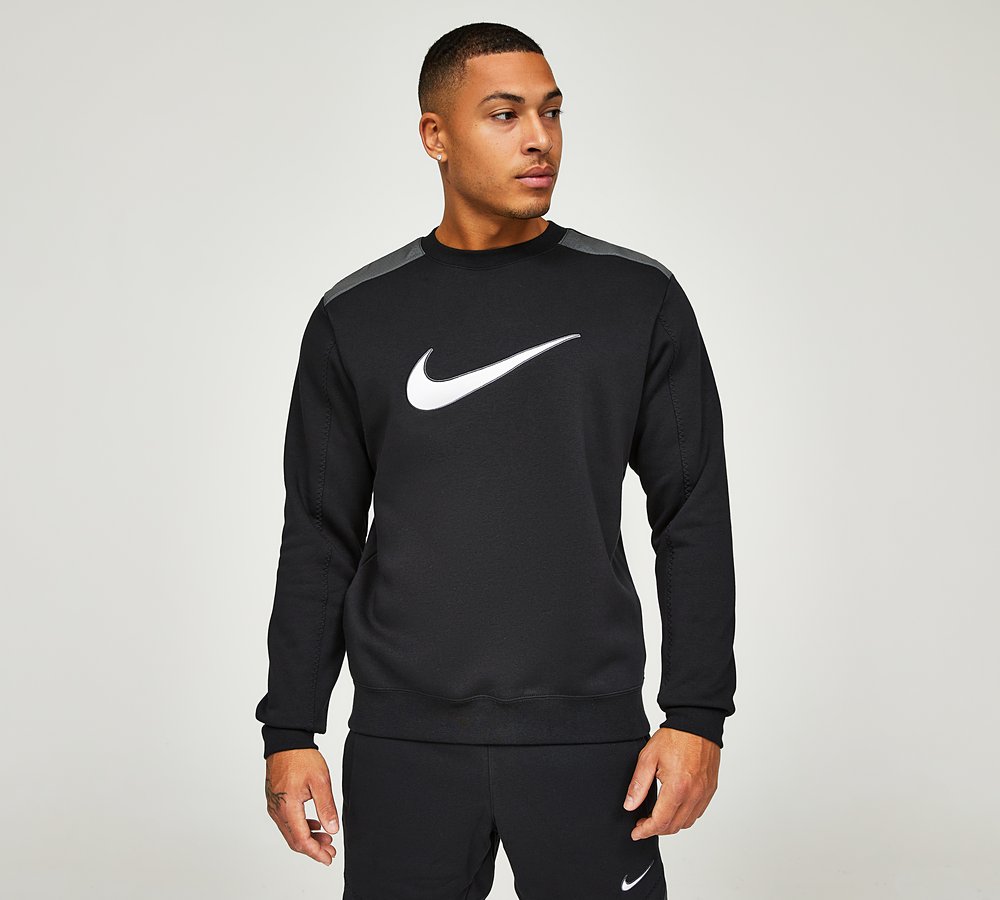Nike Hybrid HBR Sweatshirt | Black / Iron Grey | Footasylum