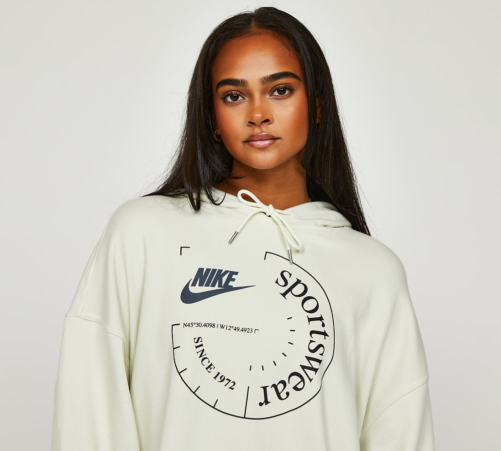 Nike Womens Fleece Overhead Hoodie Sea Glass Footasylum