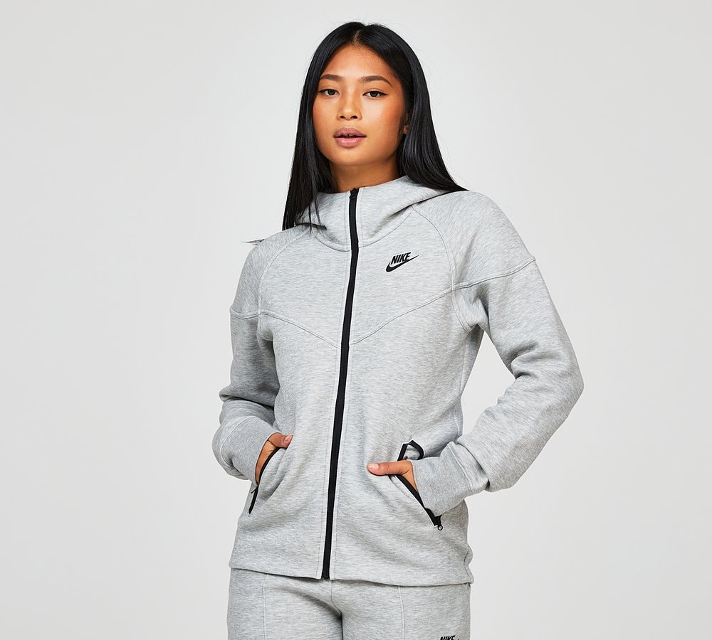 Womens grey top tech fleece