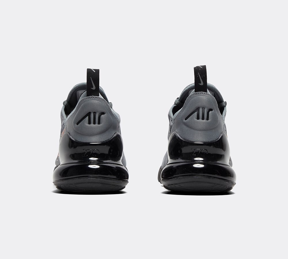 Nike Air Max 270 Trainer Smoke Grey Black Bright Mandarin
