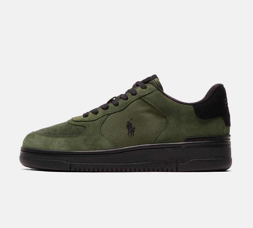 Polo Ralph Lauren Masters Court Trainer Army Black Footasylum