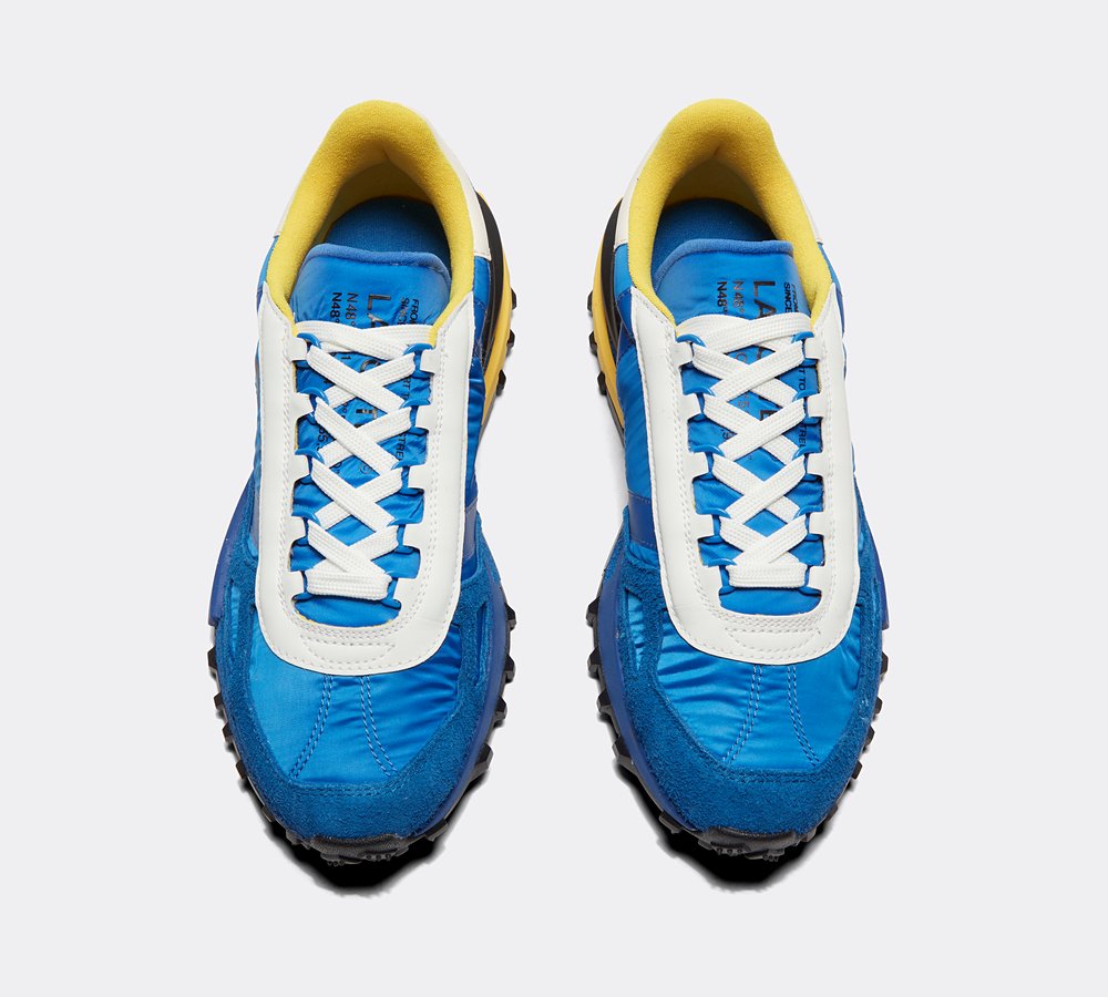 Lacoste Elite Active Trainer Blue Yellow Footasylum