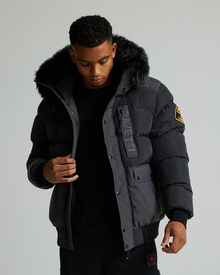 Zavetti Canada Deratti Bomber Parka Jacket | Asphalt | Footasylum