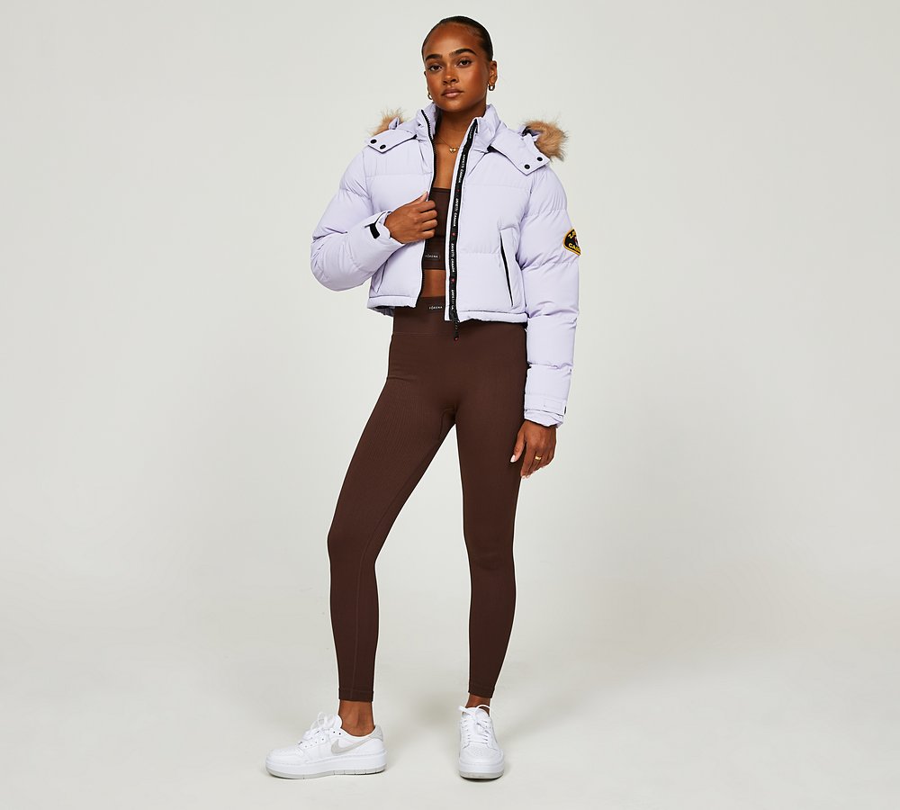 Zavetti Canada Womens Bellucci 2.0 Crop Jacket - Purple - Size M