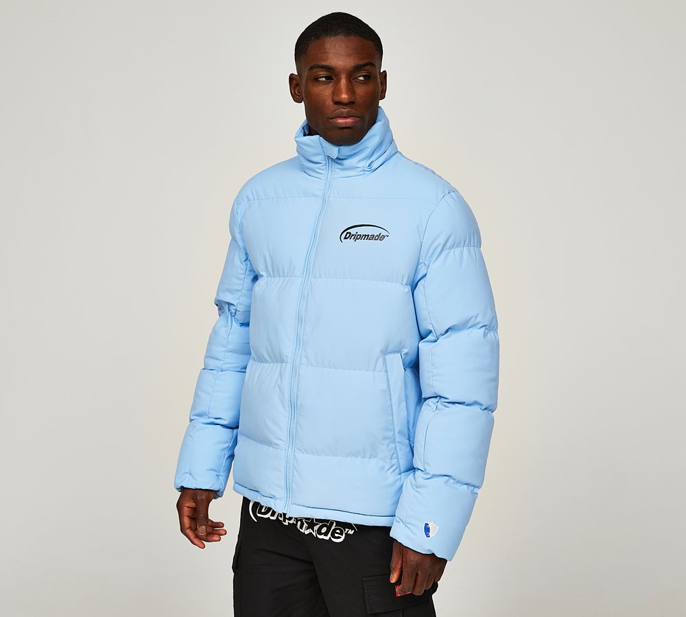 Long blue on sale puffer coat